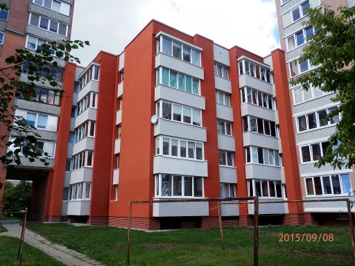 Atlikti daugiabučio namo renovacijos darbai Kretingos g. 75 Klaipėda.